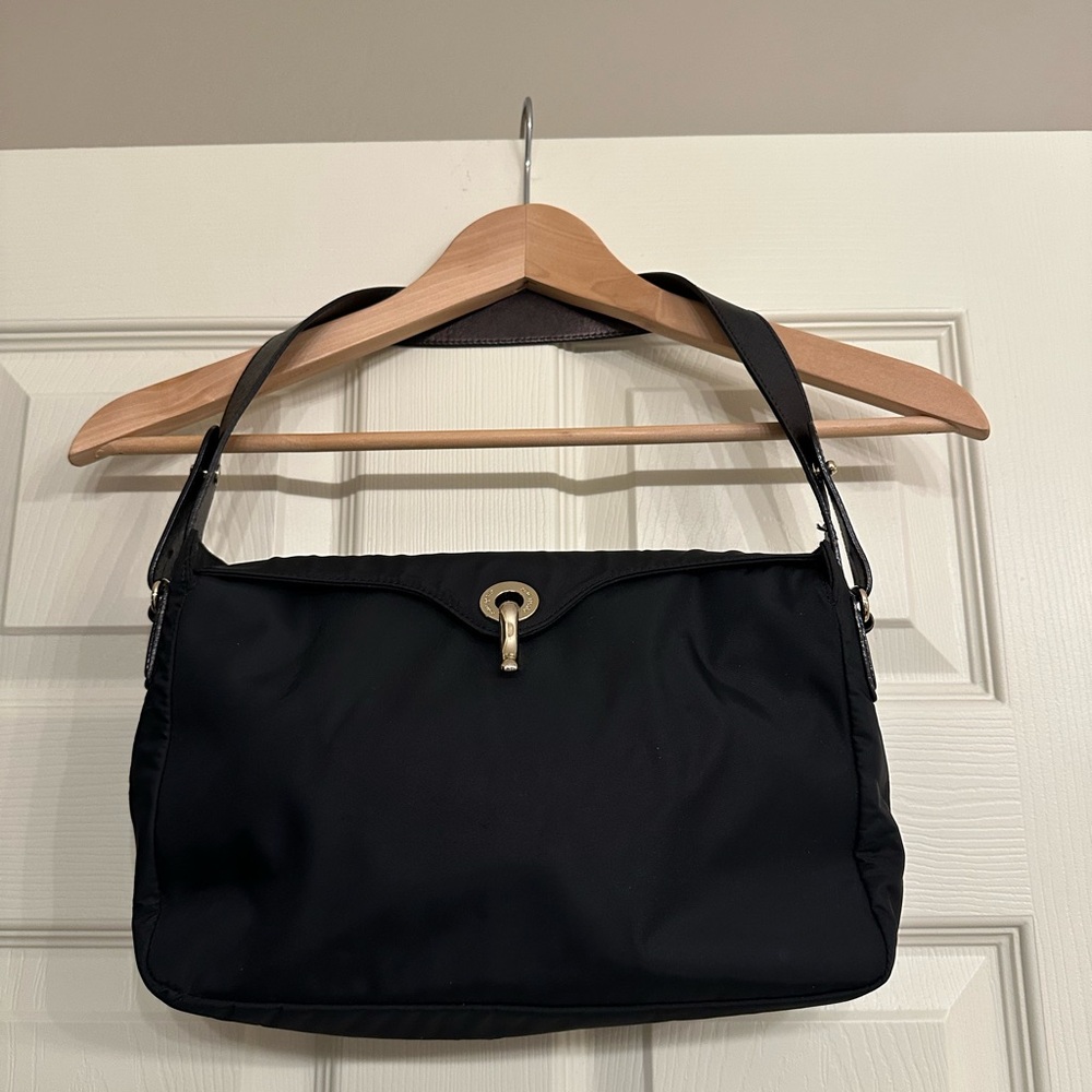 Kate Spade Black Shoulder Bag with Gold Accent